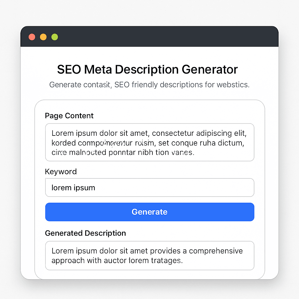Meta Description Generator